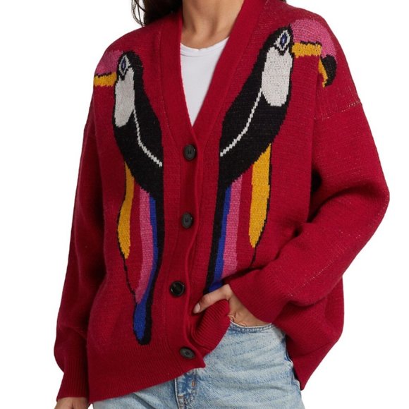 FARM Rio Red Toucan Cardigan - Picture 3 of 7